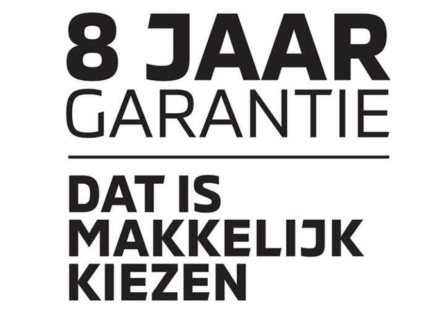 8 jaar garantie